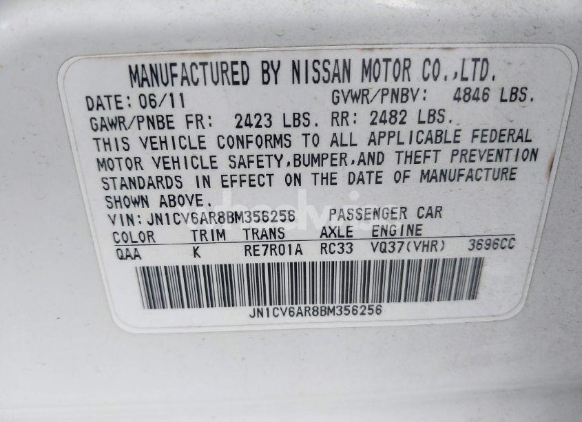 Photo 9 of 2011 Infiniti G37x (VIN JN1CV6AR8BM356256)