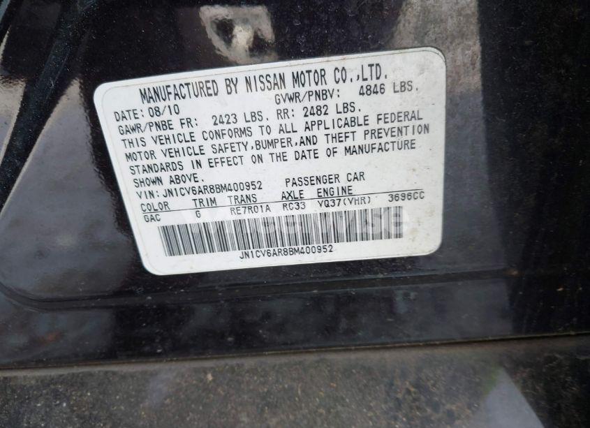 Photo 9 of 2011 Infiniti G37x LIMITED EDITION (VIN JN1CV6AR8BM400952)