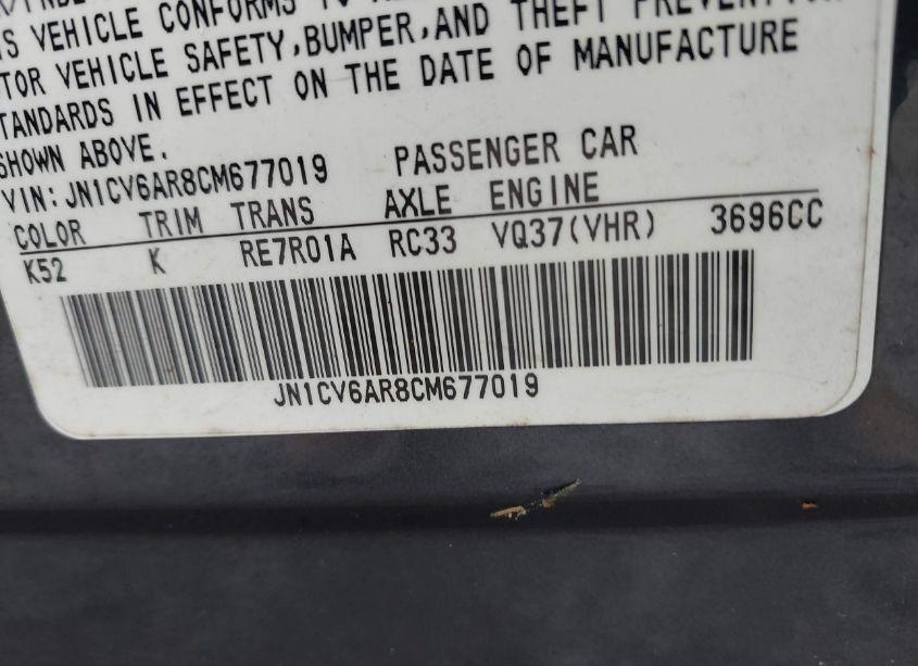 Photo 9 of 2012 Infiniti G37 X (VIN JN1CV6AR8CM677019)