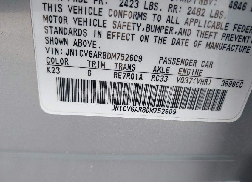 Photo 9 of 2013 Infiniti G37x (VIN JN1CV6AR8DM752609)