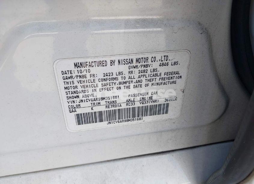 Photo 9 of 2011 Infiniti G37x (VIN JN1CV6AR9BM351681)