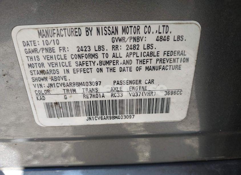 Photo 9 of 2011 Infiniti G37x (VIN JN1CV6AR9BM403097)