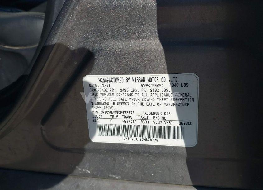 Photo 9 of 2012 Infiniti G37x (VIN JN1CV6AR9CM678776)