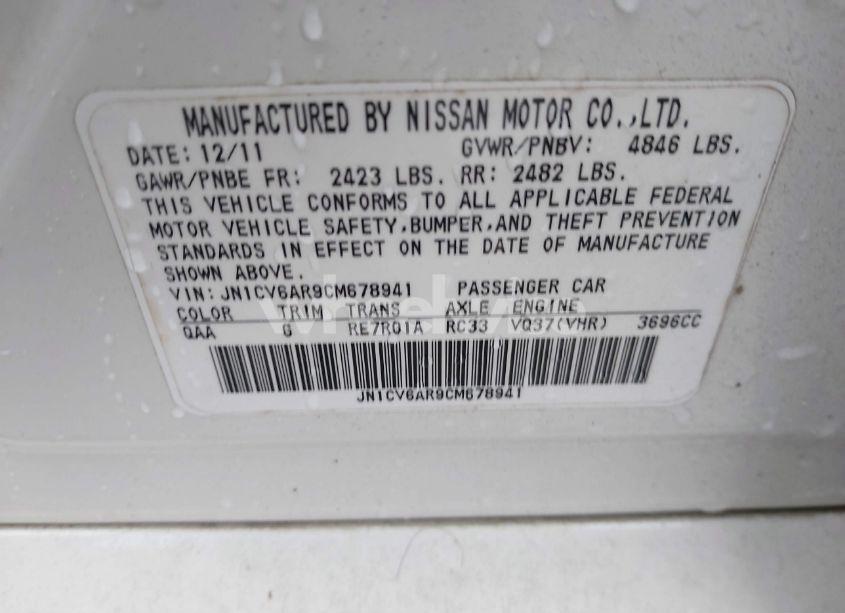 Photo 9 of 2012 Infiniti G37 X (VIN JN1CV6AR9CM678941)