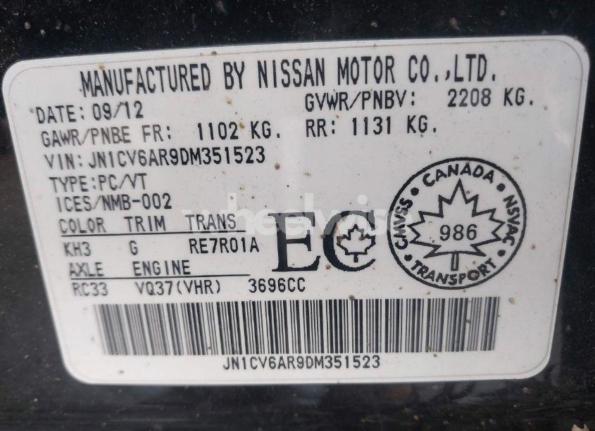 Photo 9 of 2013 Infiniti G37x (VIN JN1CV6AR9DM351523)