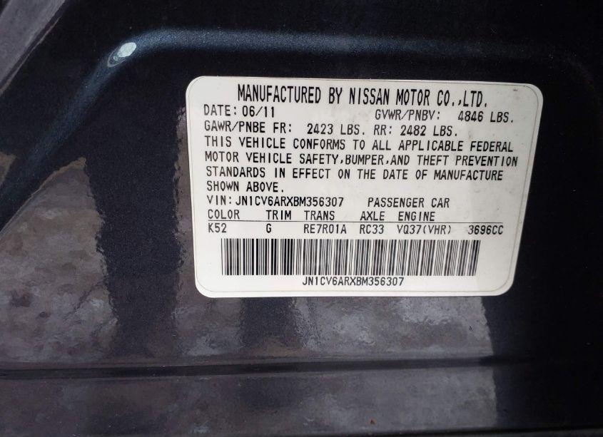 Photo 9 of 2011 Infiniti G37x (VIN JN1CV6ARXBM356307)