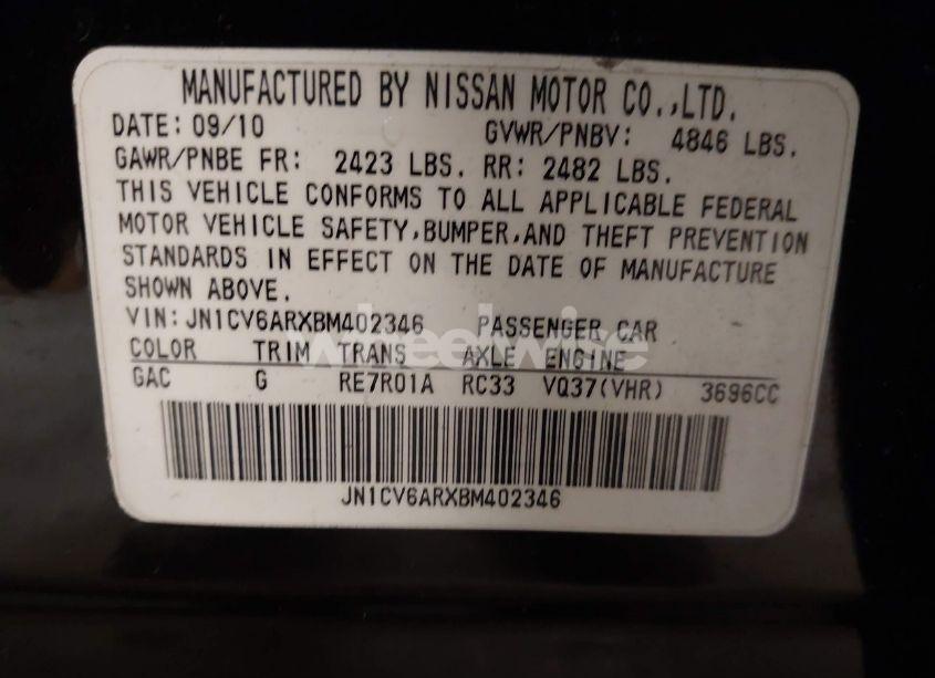 Photo 9 of 2011 Infiniti G37x LIMITED EDITION (VIN JN1CV6ARXBM402346)