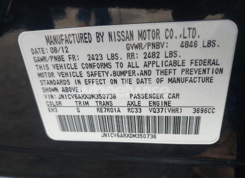 Photo 9 of 2013 Infiniti G37x (VIN JN1CV6ARXDM350736)