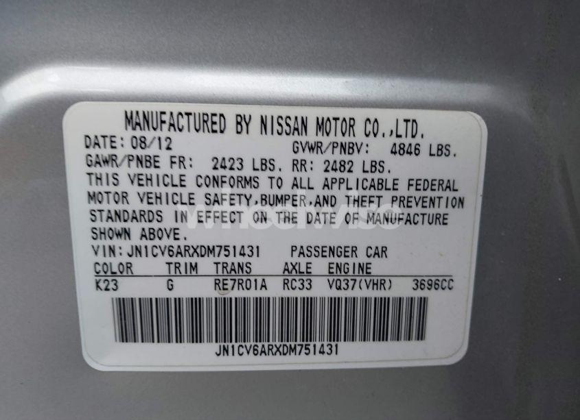Photo 9 of 2013 Infiniti G37x (VIN JN1CV6ARXDM751431)