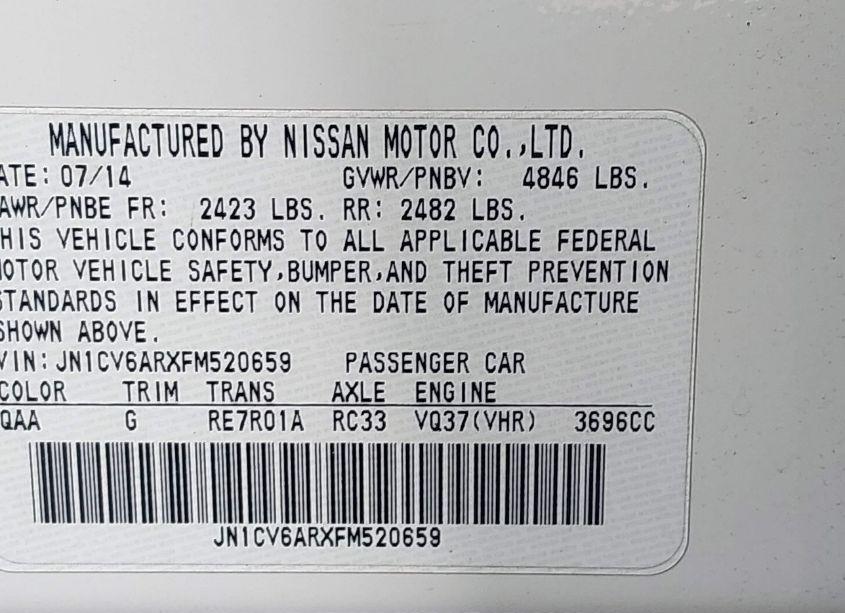 Photo 9 of 2015 Infiniti Q40 N/A (VIN JN1CV6ARXFM520659)