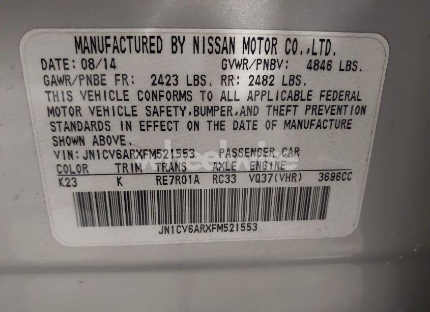 Photo 9 of 2015 Infiniti Q40 N/A (VIN JN1CV6ARXFM521553)