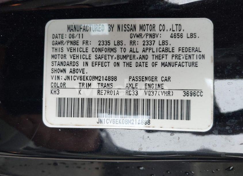 Photo 9 of 2011 Infiniti G37 JOURNEY (VIN JN1CV6EK0BM214898)