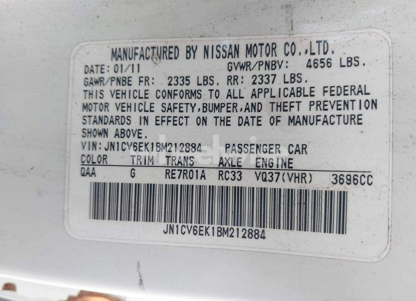 Photo 9 of 2011 Infiniti G37 JOURNEY (VIN JN1CV6EK1BM212884)