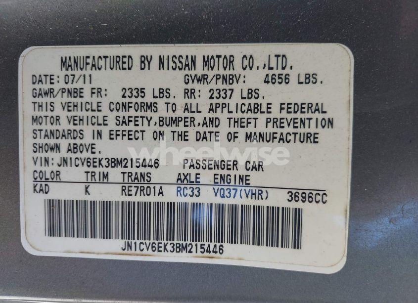 Photo 9 of 2011 Infiniti G37 JOURNEY (VIN JN1CV6EK3BM215446)