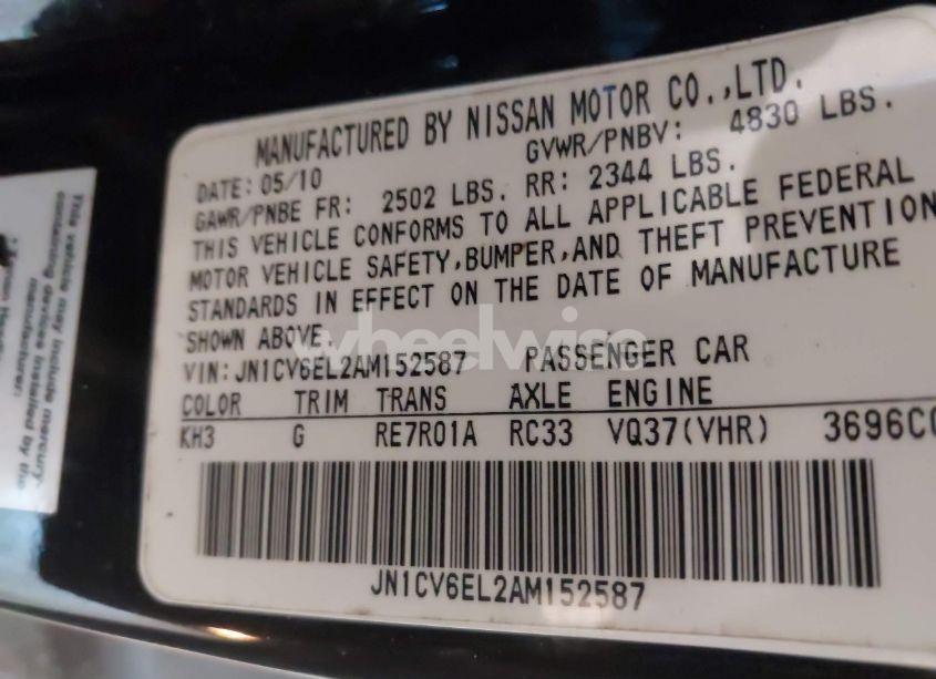 Photo 9 of 2010 Infiniti G37x (VIN JN1CV6EL2AM152587)