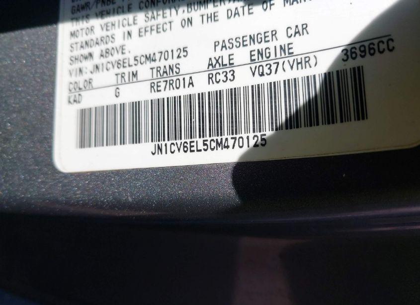 Photo 9 of 2012 Infiniti G37x (VIN JN1CV6EL5CM470125)