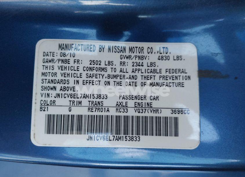 Photo 9 of 2010 Infiniti G37x (VIN JN1CV6EL7AM153833)