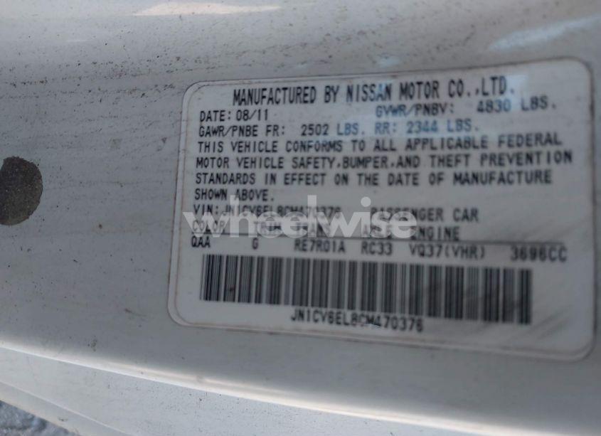 Photo 9 of 2012 Infiniti G37x (VIN JN1CV6EL8CM470376)