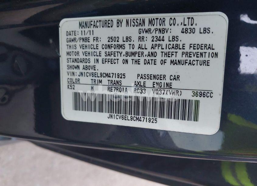 Photo 9 of 2012 Infiniti G37x (VIN JN1CV6EL9CM471925)