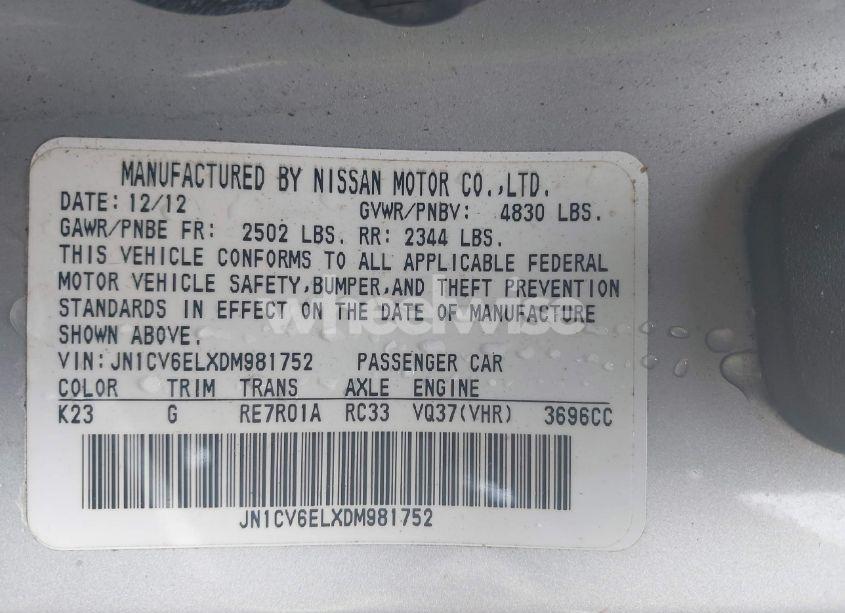 Photo 9 of 2013 Infiniti G37x (VIN JN1CV6ELXDM981752)