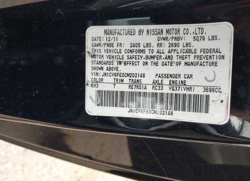 Photo 9 of 2012 Infiniti G37 (VIN JN1CV6FE0CM202146)