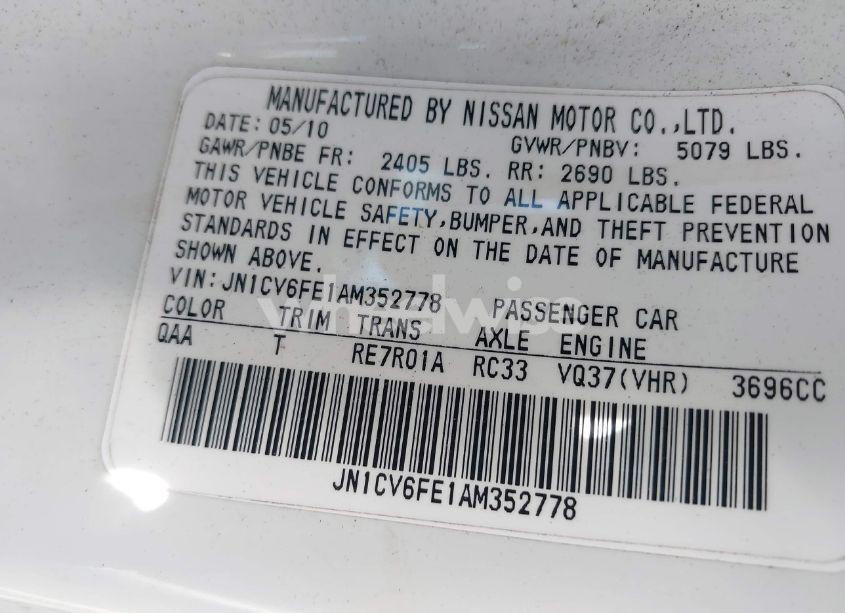 Photo 9 of 2010 Infiniti G37 N/A (VIN JN1CV6FE1AM352778)