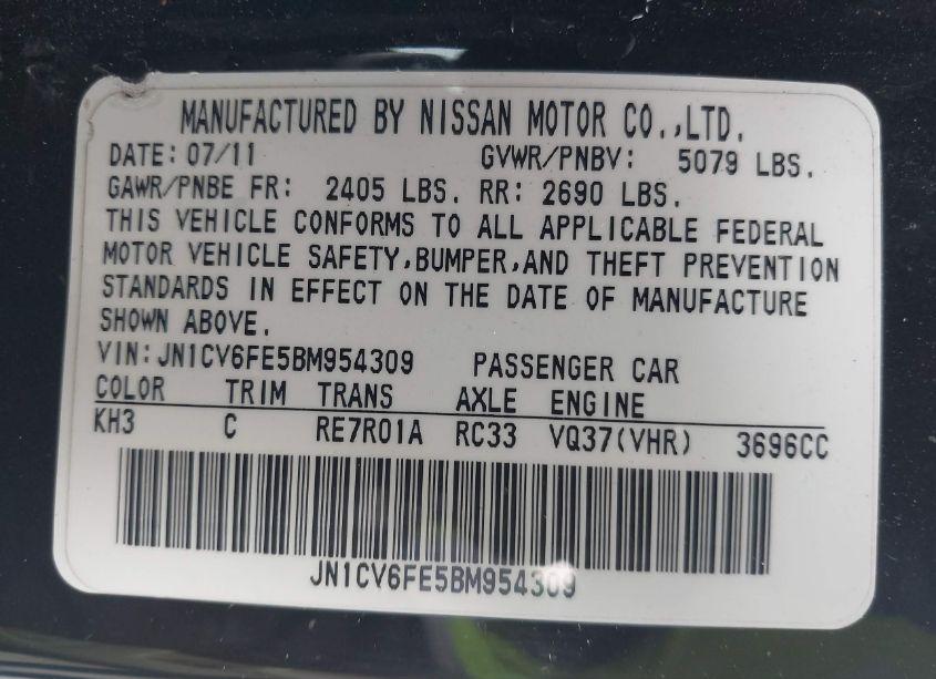 Photo 9 of 2011 Infiniti G37 (VIN JN1CV6FE5BM954309)