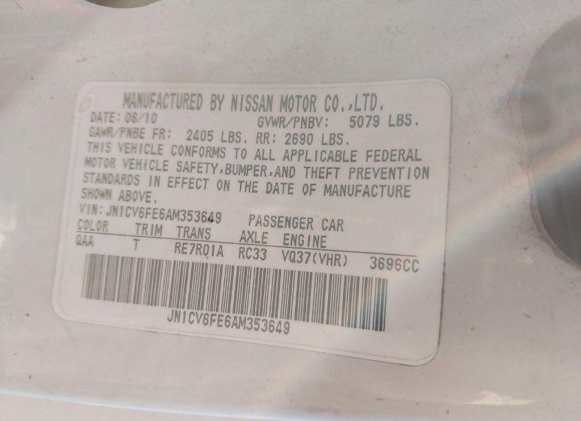 Photo 9 of 2010 Infiniti G37 N/A (VIN JN1CV6FE6AM353649)