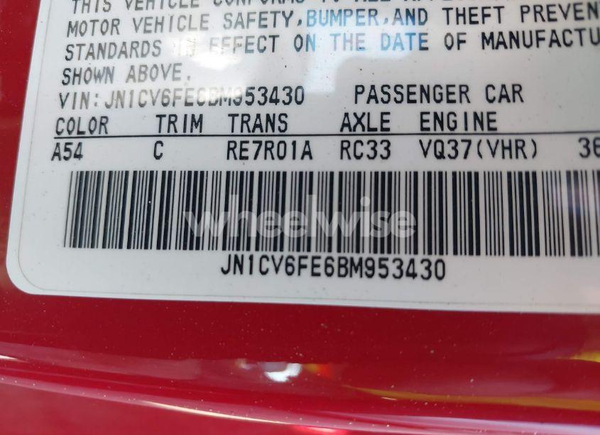 Photo 9 of 2011 Infiniti G37 (VIN JN1CV6FE6BM953430)