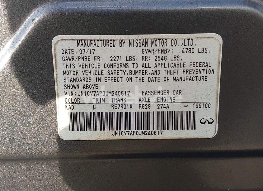 Photo 9 of 2018 Infiniti Q50 2.0T LUXE (VIN JN1CV7AP0JM240617)