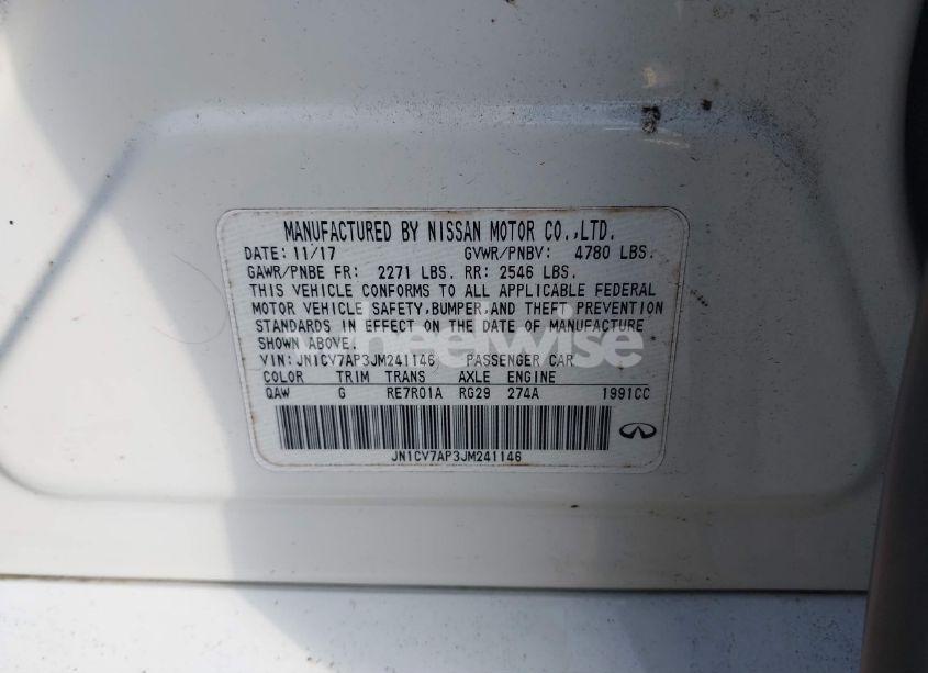 Photo 9 of 2018 Infiniti Q50 2.0T PURE (VIN JN1CV7AP3JM241146)