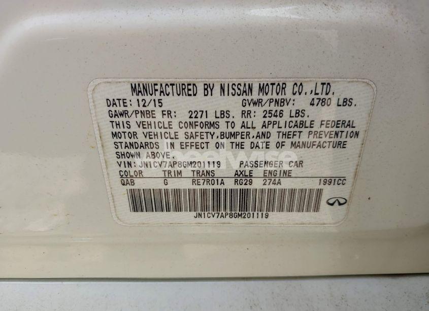 Photo 9 of 2016 Infiniti Q50 2.0T BASE (VIN JN1CV7AP8GM201119)