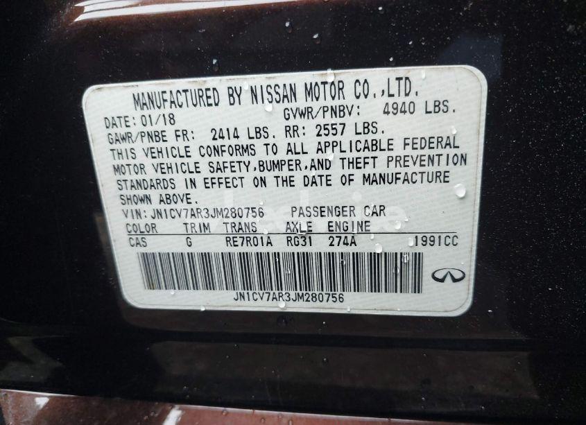 Photo 9 of 2018 Infiniti Q50 2.0T LUXE (VIN JN1CV7AR3JM280756)