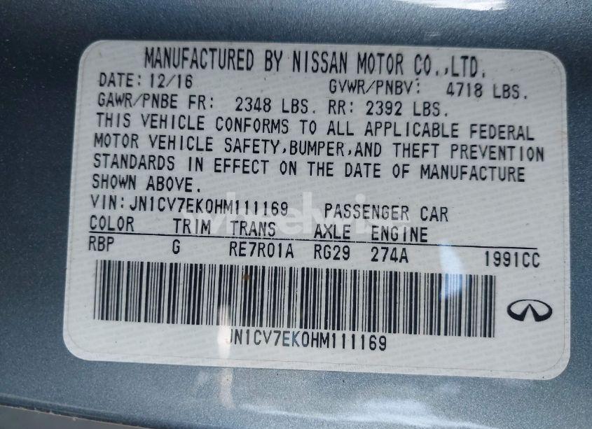 Photo 9 of 2017 Infiniti Q60 2.0T (VIN JN1CV7EK0HM111169)