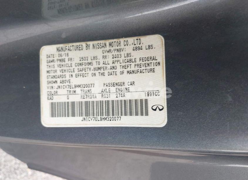 Photo 9 of 2017 Infiniti Q60 2.0T (VIN JN1CV7EL9HM320077)