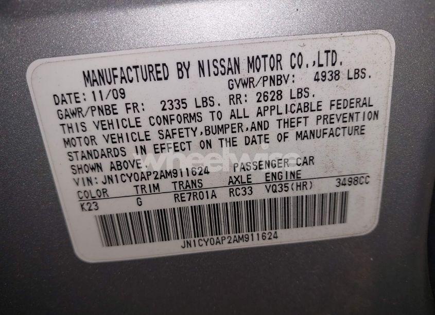 Photo 9 of 2010 Infiniti M35 N/A (VIN JN1CY0AP2AM911624)