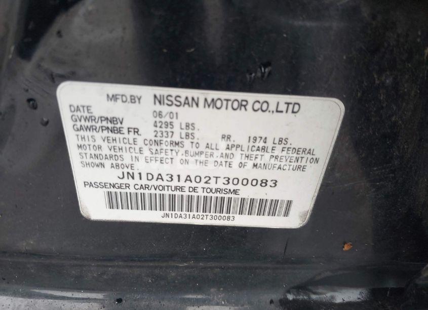 Photo 9 of 2002 Nissan Maxima GLE (VIN JN1DA31A02T300083)
