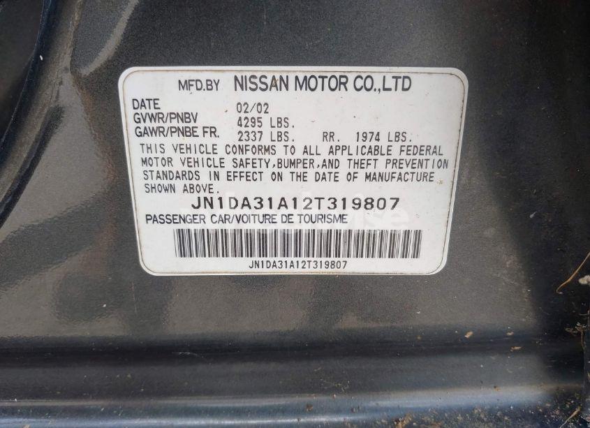 Photo 9 of 2002 Nissan Maxima SE (VIN JN1DA31A12T319807)