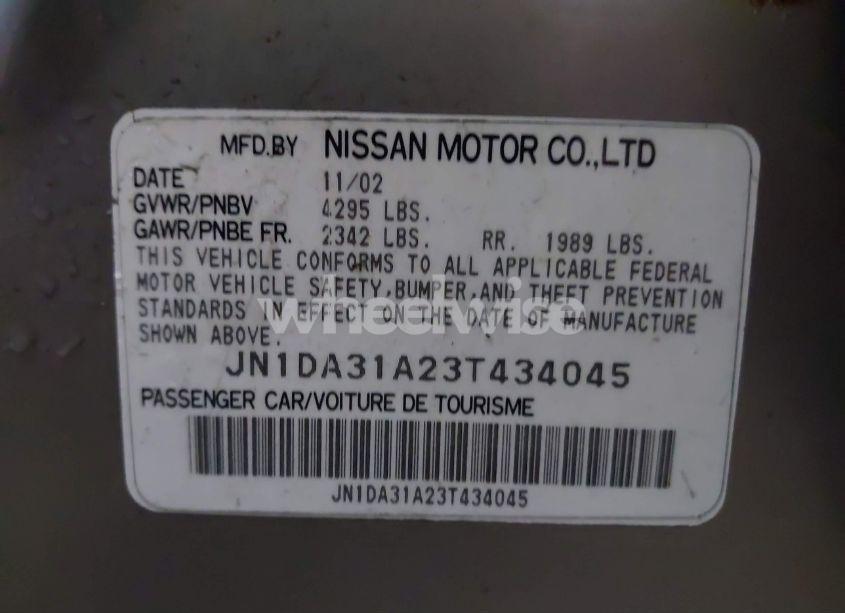 Photo 9 of 2003 Nissan Maxima SE (VIN JN1DA31A23T434045)