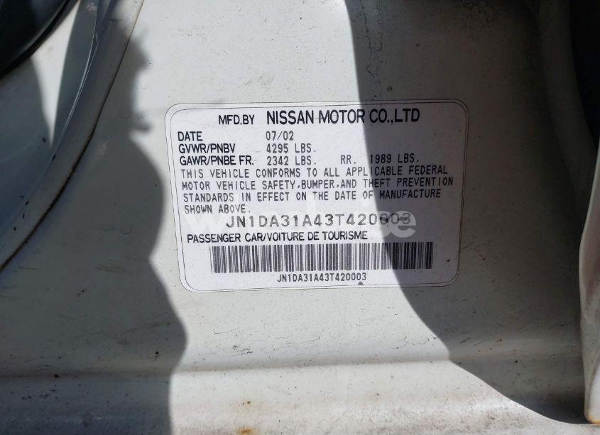 Photo 9 of 2003 Nissan Maxima SE (VIN JN1DA31A43T420003)