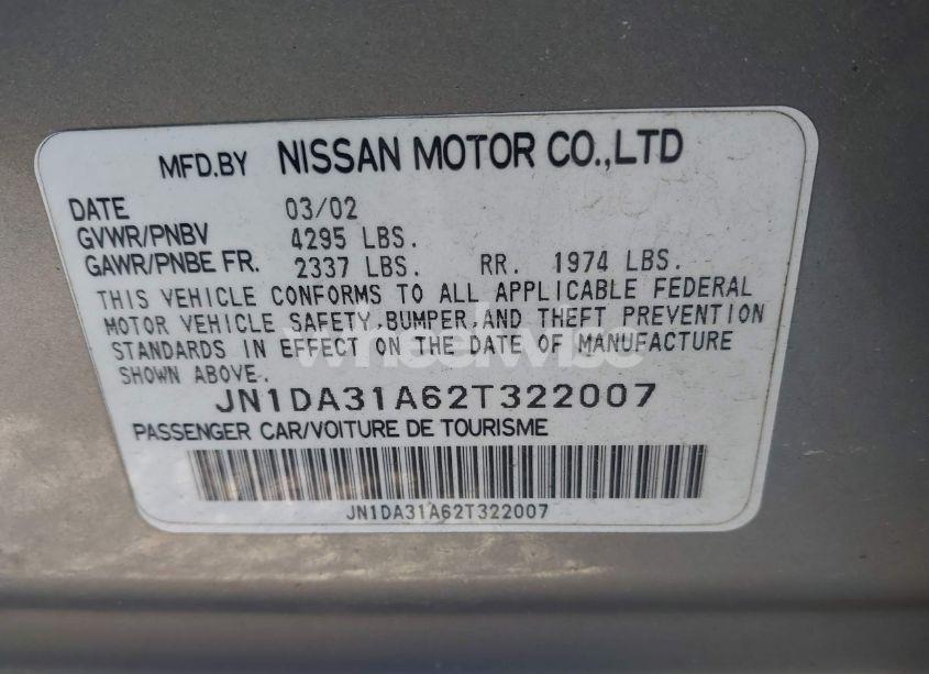 Photo 9 of 2002 Nissan Maxima SE (VIN JN1DA31A62T322007)