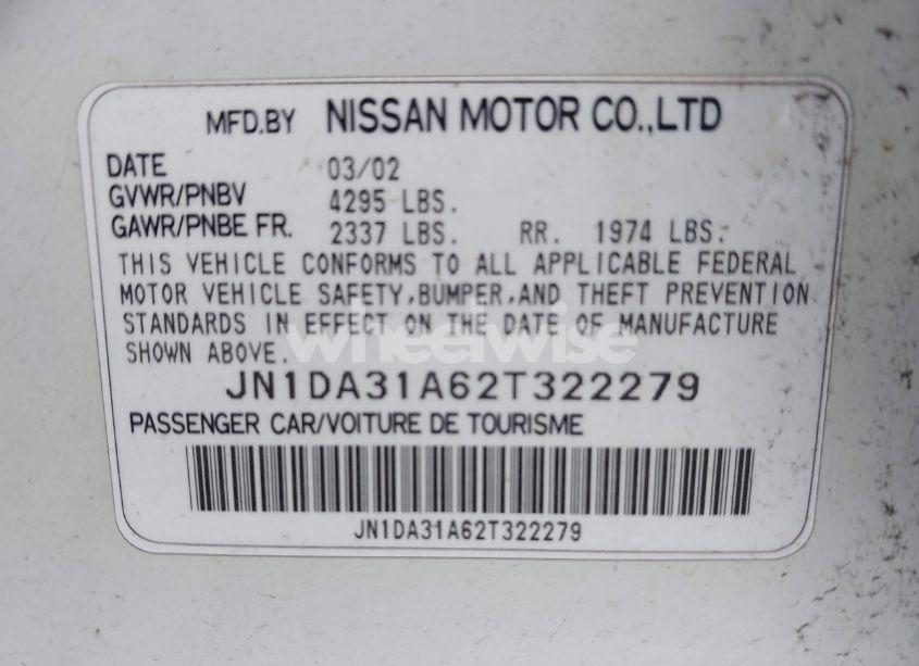 Photo 9 of 2002 Nissan Maxima SE (VIN JN1DA31A62T322279)