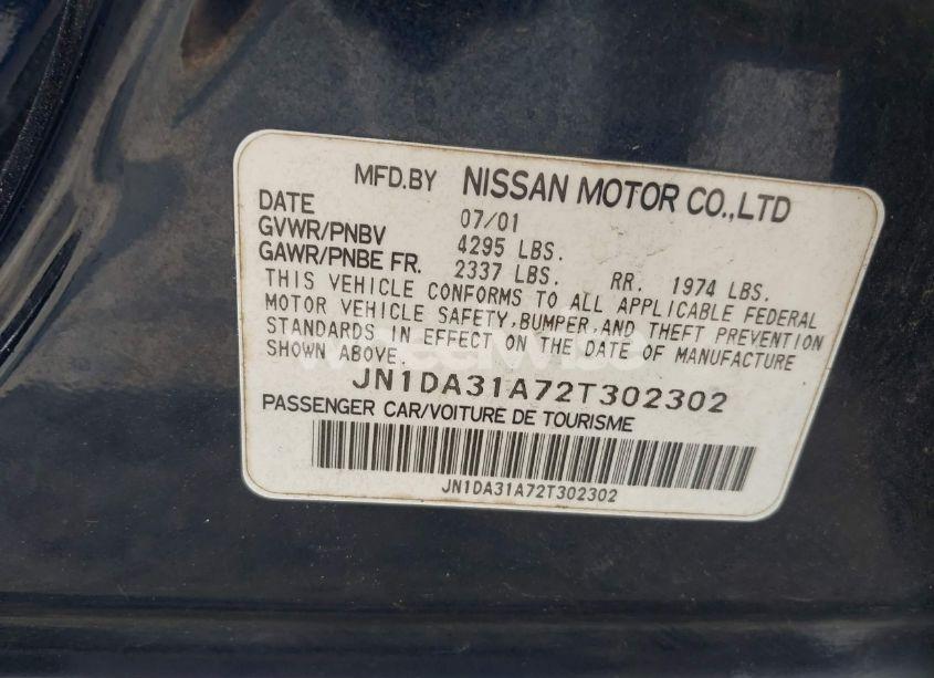 Photo 9 of 2002 Nissan Maxima GLE (VIN JN1DA31A72T302302)