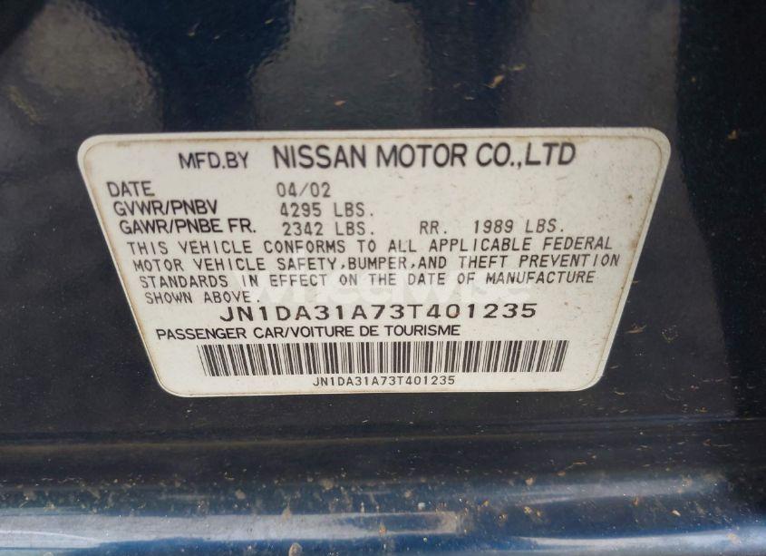 Photo 9 of 2003 Nissan Maxima GLE (VIN JN1DA31A73T401235)