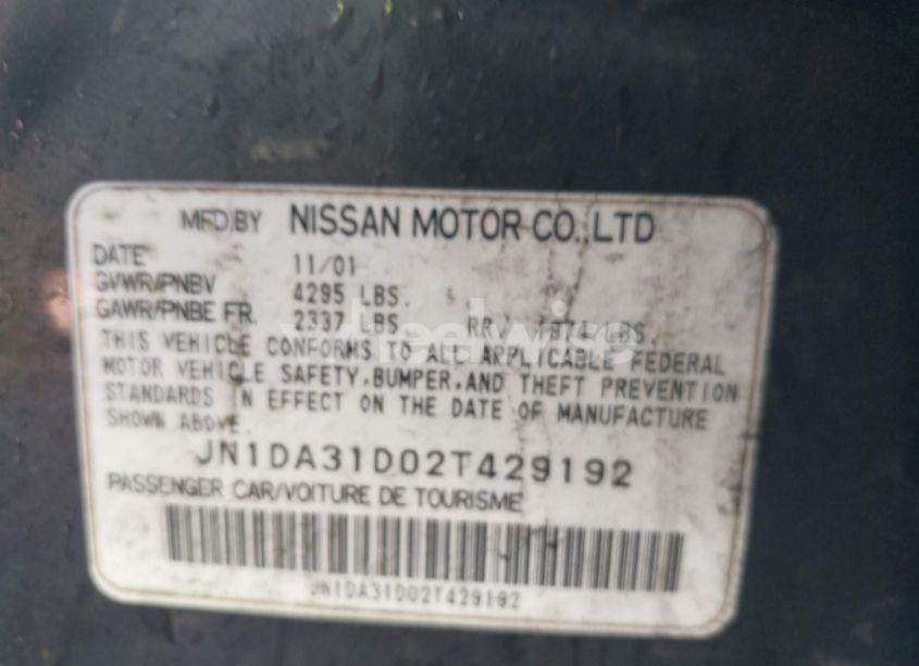 Photo 9 of 2002 Nissan Maxima SE (VIN JN1DA31D02T429192)