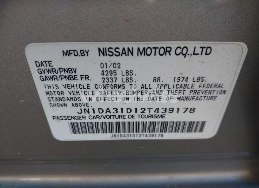 Photo 9 of 2002 Nissan Maxima SE (VIN JN1DA31D12T439178)