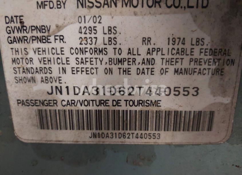 Photo 9 of 2002 Nissan Maxima SE (VIN JN1DA31D62T440553)