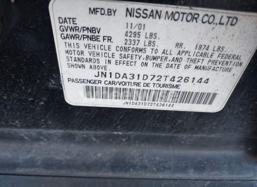 Photo 9 of 2002 Nissan Maxima SE (VIN JN1DA31D72T426144)