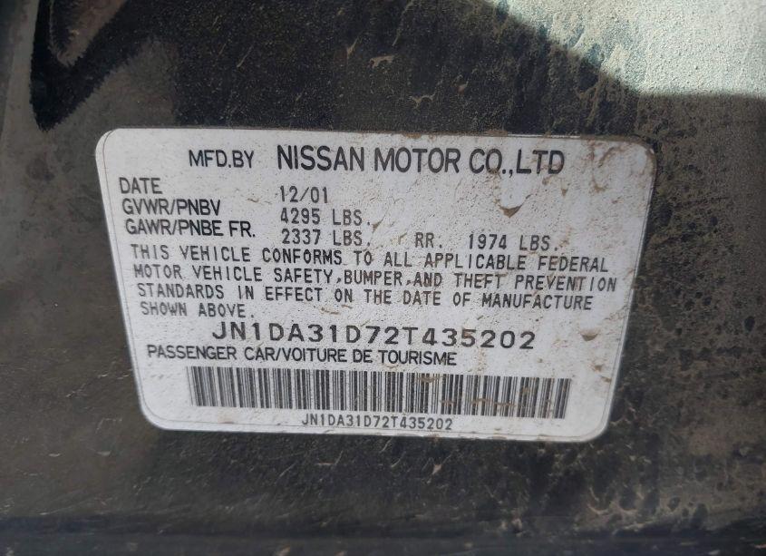 Photo 9 of 2002 Nissan Maxima GLE (VIN JN1DA31D72T435202)