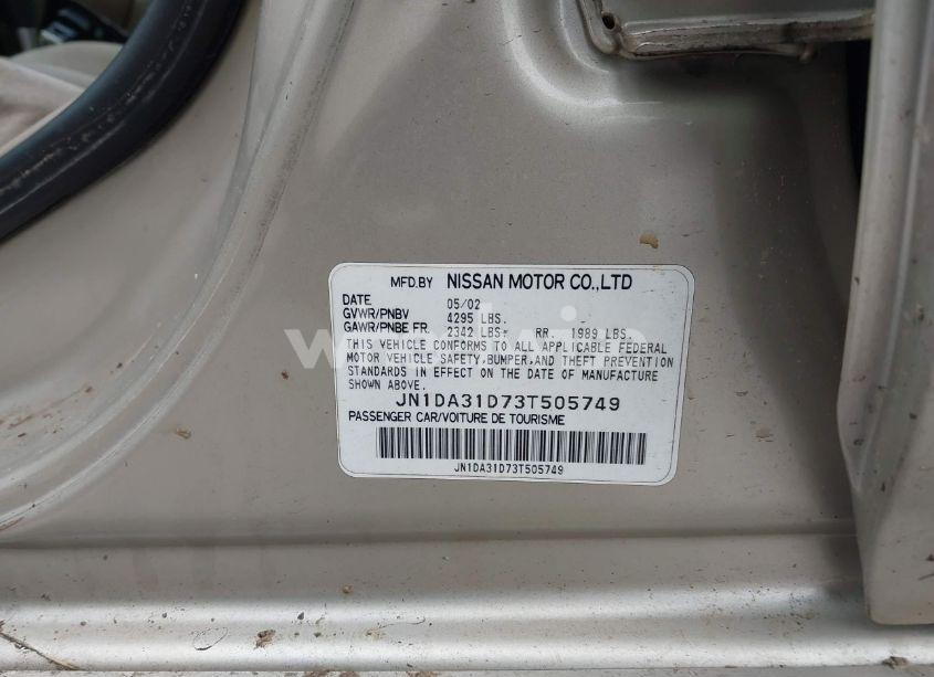 Photo 9 of 2003 Nissan Maxima SE (VIN JN1DA31D73T505749)
